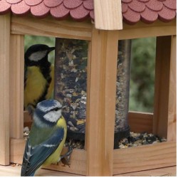 Mangeoire "Gazebo Junior" - Eco Ressource - Toit vert/rouge ou noir