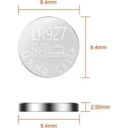 Piles AG7 LR927 SR927W pour loupe Kite - Lot de 20