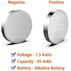 Piles AG7 LR927 SR927W pour loupe Kite - Lot de 20