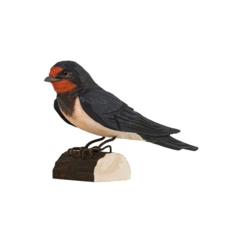 DecoBird Hirondelle Rustique - Statuette en bois