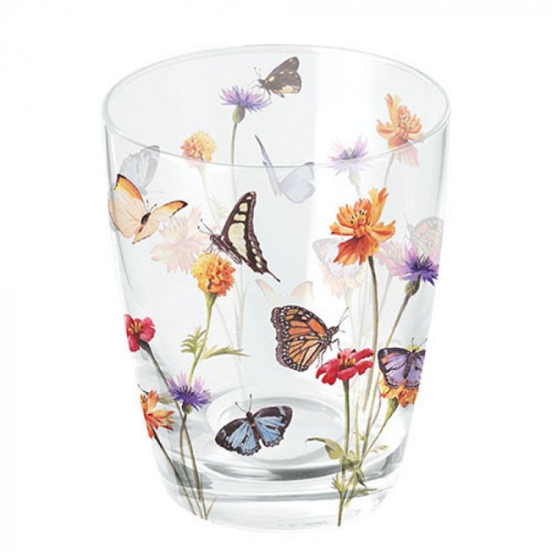 Verre à eau "Jardin des papillons"