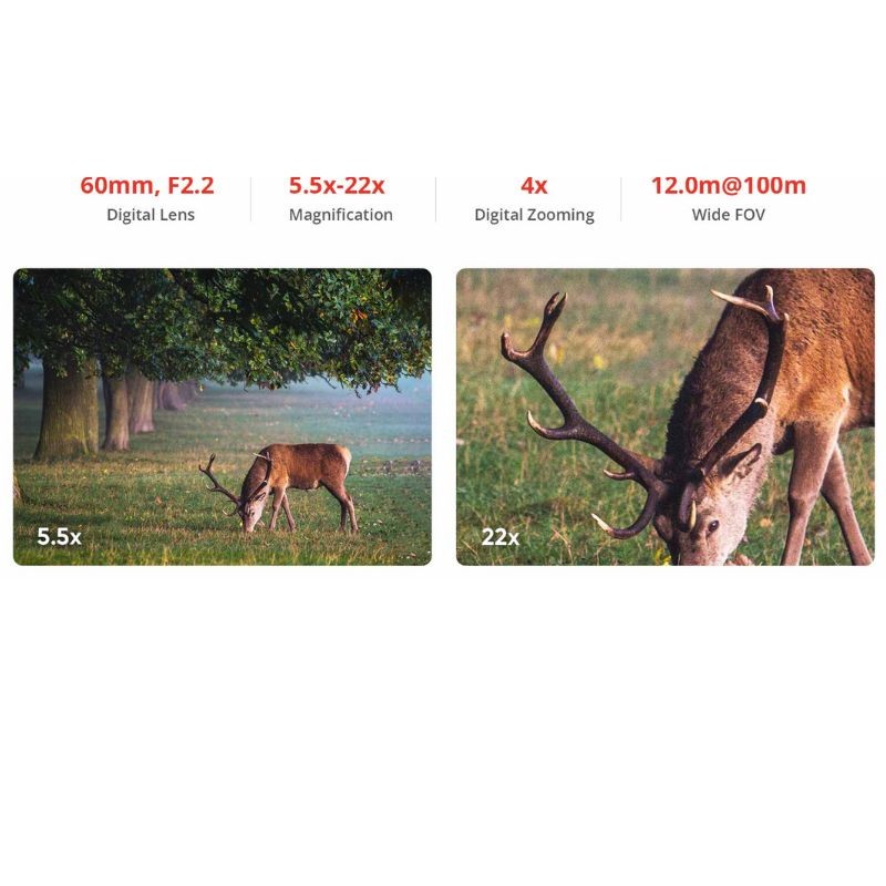 Hikmicro - Habrok 4K HE 25 L - Jumelles numériques thermiques Hikmicro - Habrok 4K HE 25 L - Jumelles numériques thermiques