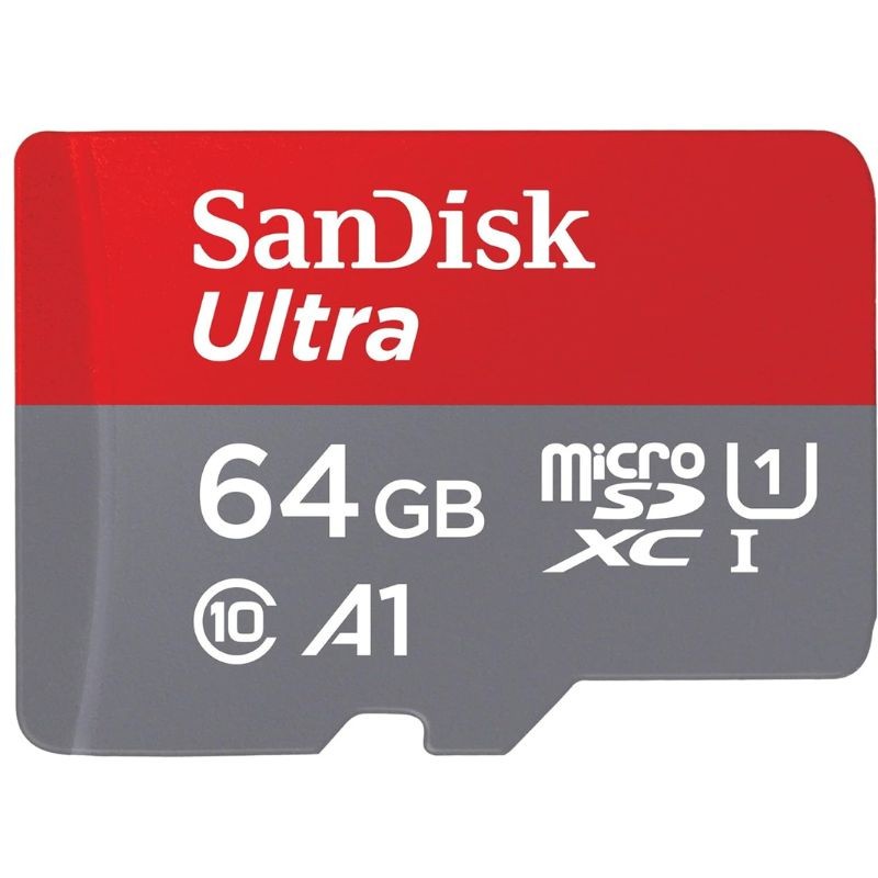 SanDisk Carte Mémoire 64 Go Ultra microSDXC UHS-I Carte + Adaptateur SD