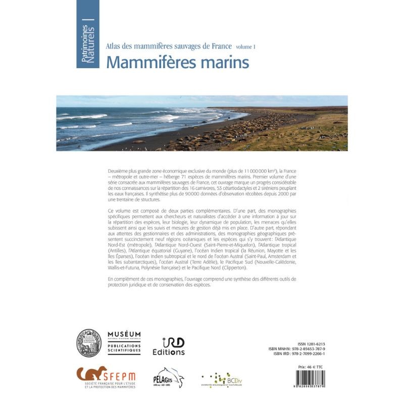 Atlas des mammifères sauvages de France - Vol. 1: Mammifères marins Atlas des mammifères sauvages de France - Vol. 1: Mammifères marins