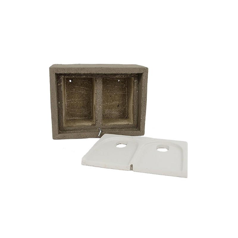 Nichoir à moineaux IB MU 08 - Double - Béton de bois