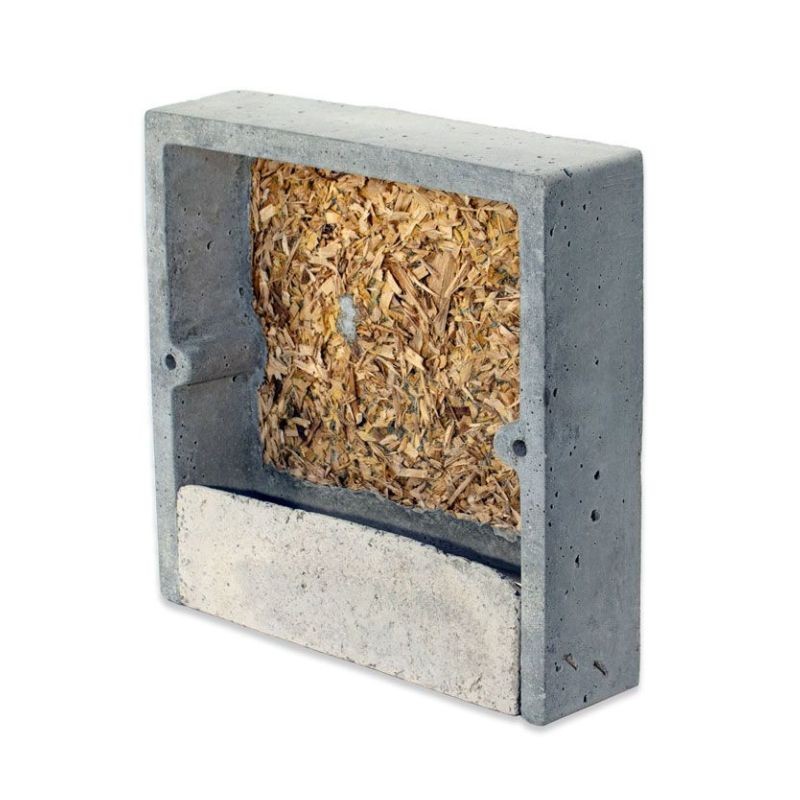 Panneau d'entrée pour chauves-souris à intégrer - Béton de bois - Schwegler (1FE - 747/6)