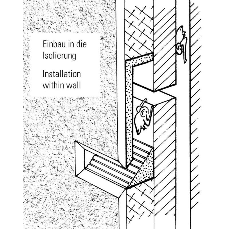Panneau d'entrée pour chauves-souris à intégrer - Béton de bois - Schwegler (1FE - 747/6)