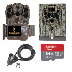 Browning Spec Ops Elite HP5 - Pack combiné - Piège photographique/vidéo + Boîtier de sécurité +Câble antivol + carte SD
