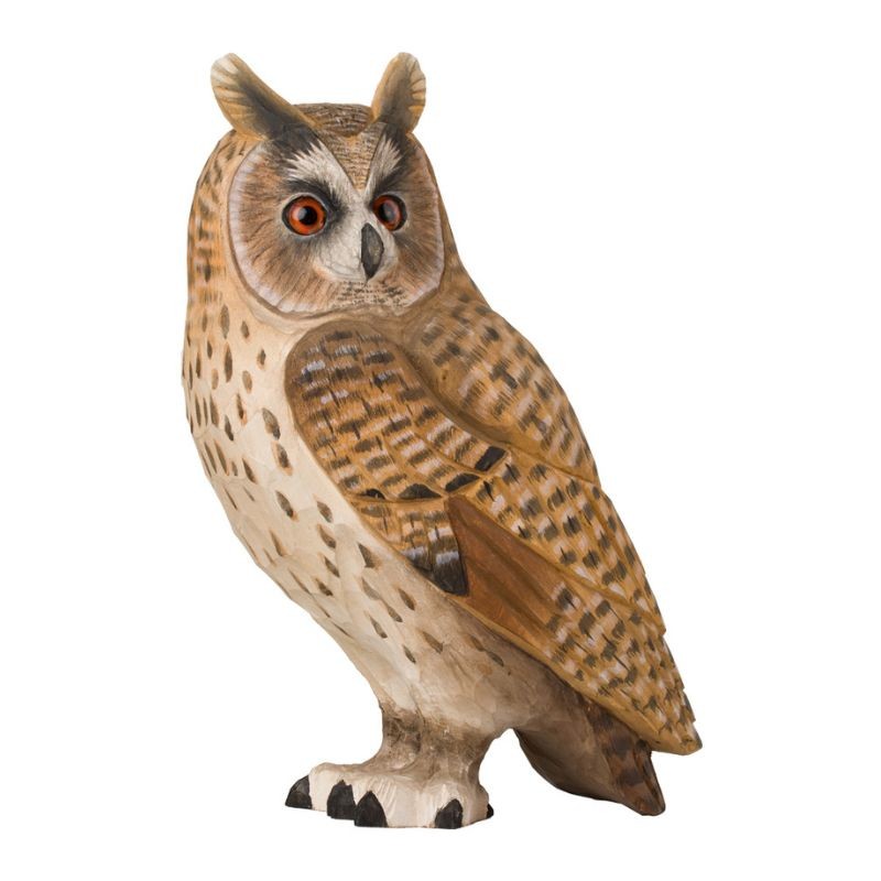 DecoBird Hibou Moyen-duc - Statuette en bois DecoBird Hibou Moyen-duc - Statuette en bois