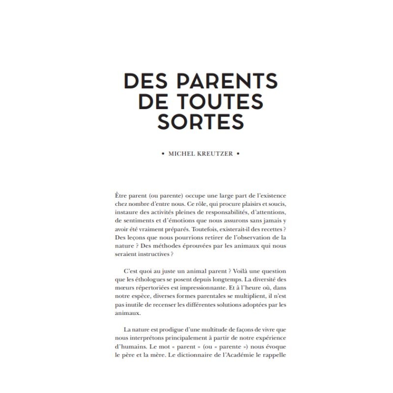 L'animal parent - 11 spécialistes racontent la parentalité chez les animaux L'animal parent - 11 spécialistes racontent la parentalité chez les animaux
