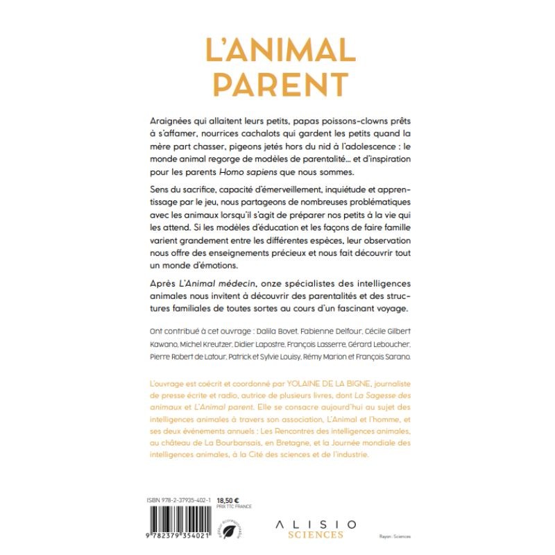 L'animal parent - 11 spécialistes racontent la parentalité chez les animaux L'animal parent - 11 spécialistes racontent la parentalité chez les animaux