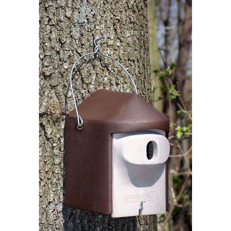 Nichoir protégé contre prédateurs - Trou d'envol ovale (30x45mm) - Schwegler (2GR - 218/1)