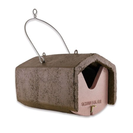 Nichoir pour Rouge-gorge, Rouge-queue, ... Semi-ouvert - Béton de bois - Schwegler (2HW - 157/3)