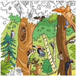 Frise de coloriage "L'arbre de la biodiversité" - Un coloriage géant pour les enfants !