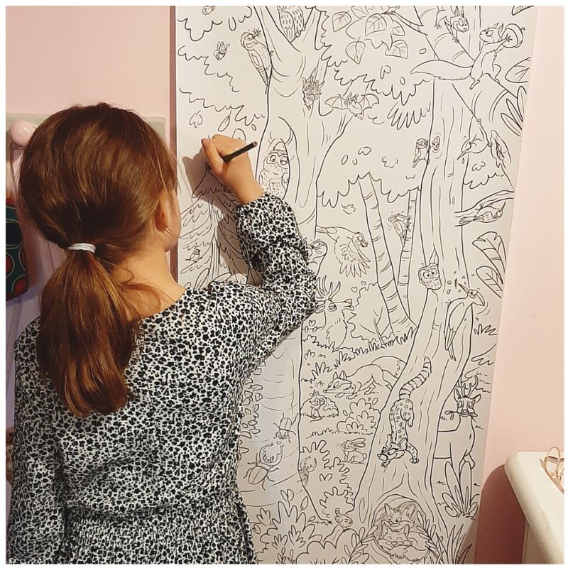 Frise de coloriage "L'arbre de la biodiversité" - Un coloriage géant pour les enfants !