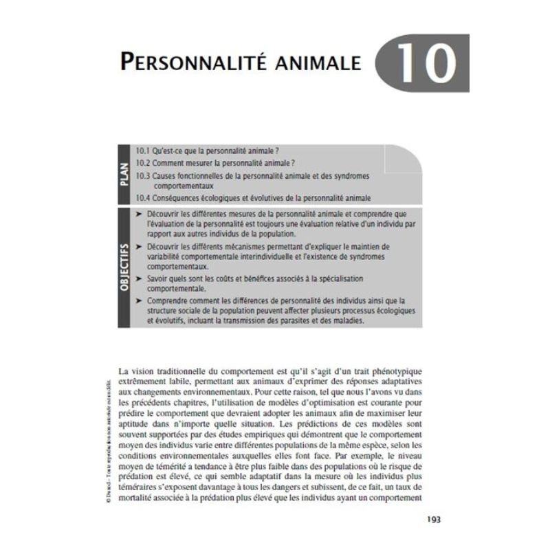 Le comportement animal - Cours, méthodes et questions de révision - 3ème édition Le comportement animal - Cours, méthodes et questions de révision - 3ème édition