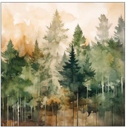 Serviettes "Arbres à feuilles persistantes" - Table ou Cocktail