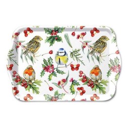 Plateau "Oiseaux en hiver" - Petit modèle