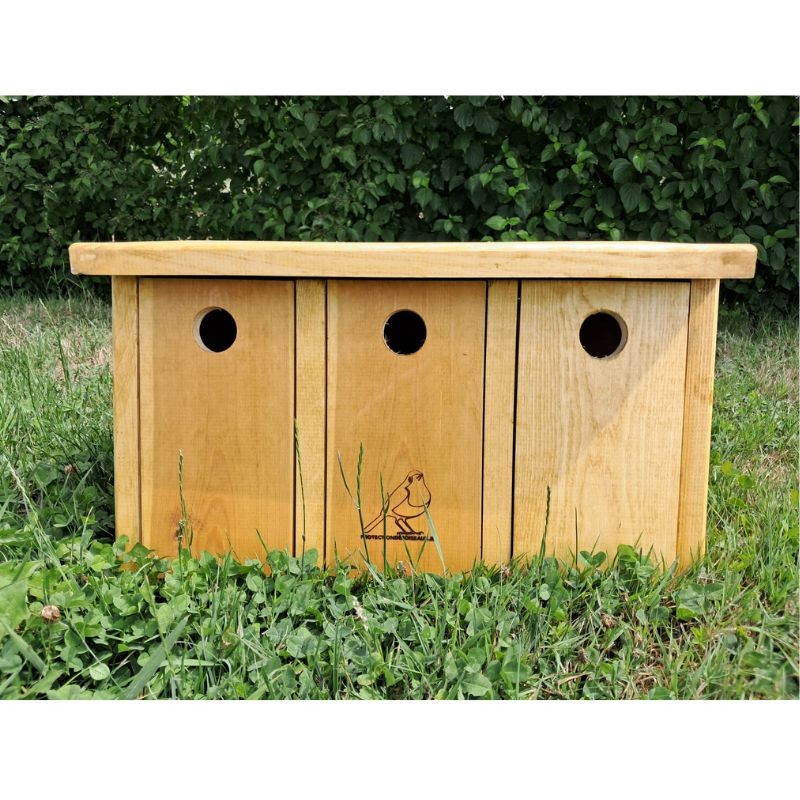 Nichoir à moineaux LRBPO - Triple - Bois