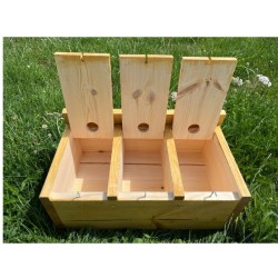 Nichoir à moineaux LRBPO - Triple - Bois