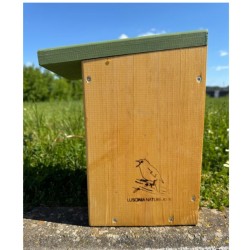 Nichoir LRBPO 26 mm - Toit lasure naturelle verte Nichoir LRBPO 26 mm - Toit lasure naturelle verte