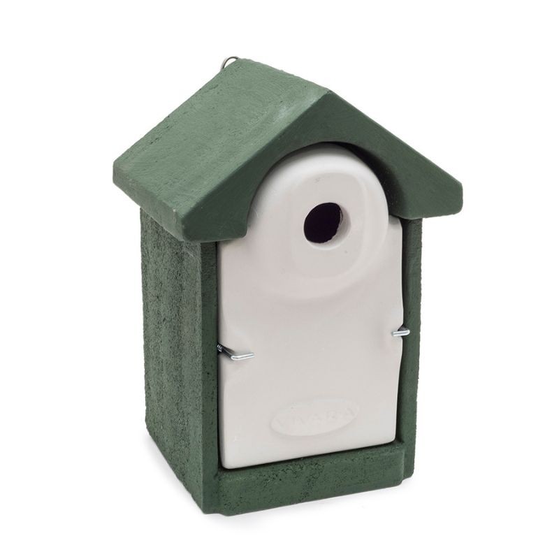 Nichoir Sevilla en béton de bois - Ø 32 mm - vert