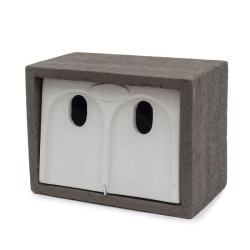 Nichoir à moineaux à encastrer IB MU 08 - Double - Béton de bois