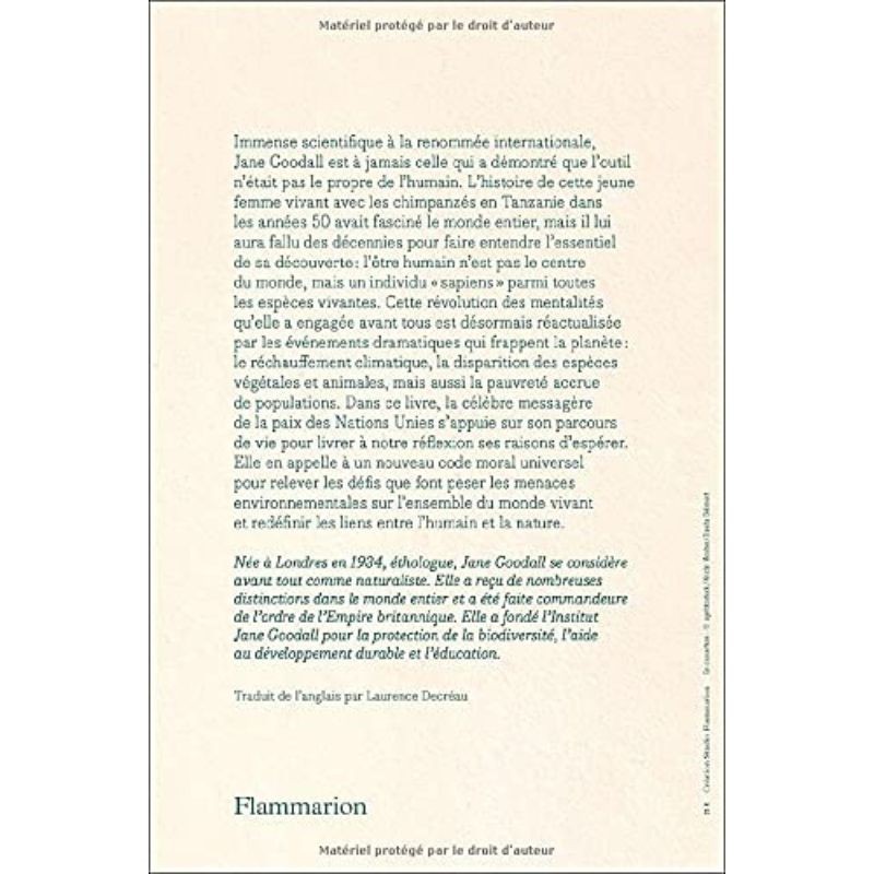 Le Livre de l'espoir - Jane Goodall Le Livre de l'espoir - Jane Goodall