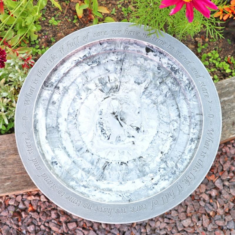 Abreuvoir Shenstone gris effet marbre Abreuvoir Shenstone gris effet marbre