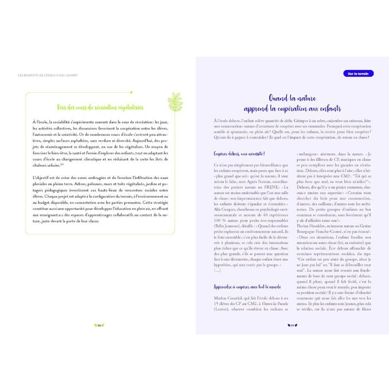 Les bienfaits de l'école à ciel ouvert Les bienfaits de l'école à ciel ouvert