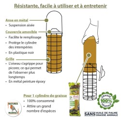 Mangeoire "A table" - Pour cylindres ou boules de graisse Mangeoire "A table" - Pour cylindres ou boules de graisse