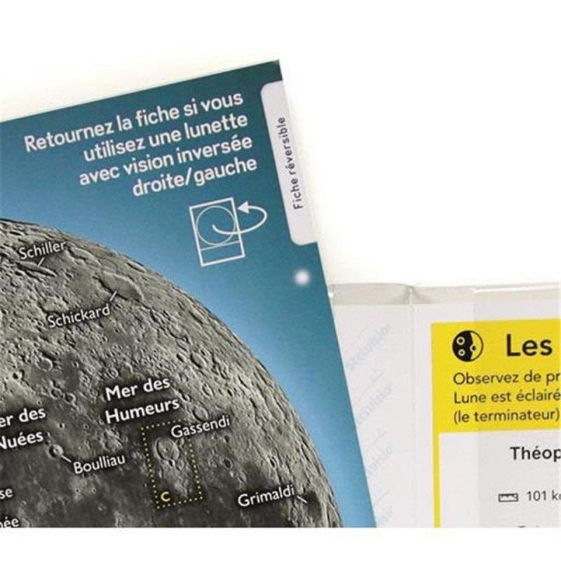 Carte de la Lune - Pour repérer facilement les principaux cratères, mers et curiosités lunaires