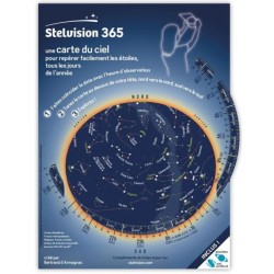 Stelvision 365 Une carte du ciel pour repérer facilement les étoiles, tous les jours de l'année