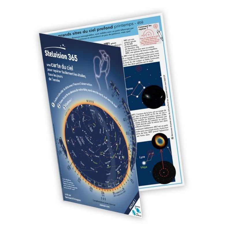 Stelvision 365 Une carte du ciel pour repérer facilement les étoiles, tous les jours de l'année