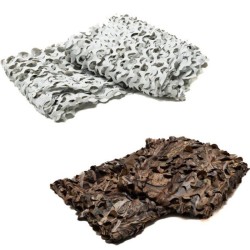 Filet de camouflage 3D feuilles - Buteo Photo Gear 2,4 x 3 m - Neige ou Roseaux