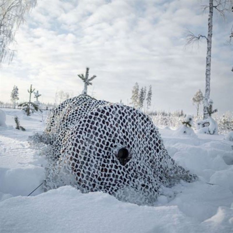 Filet de camouflage 3D feuilles - Buteo Photo Gear 2,4 x 3 m - Neige ou Roseaux