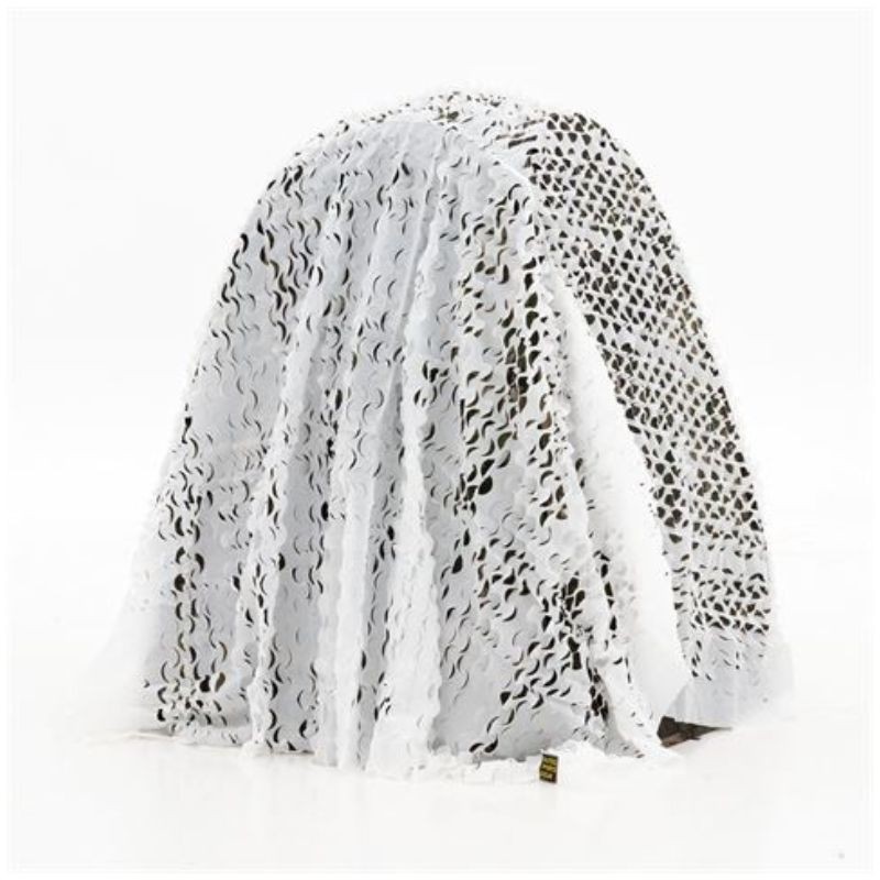 Filet de camouflage 3D feuilles - Buteo Photo Gear 2,4 x 3 m - Neige ou Roseaux