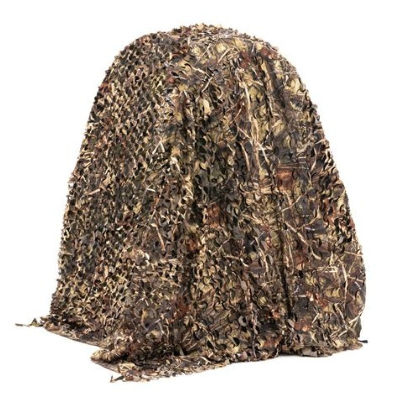 Filet de camouflage 3D feuilles - Buteo Photo Gear 2,4 x 3 m - Neige ou Roseaux