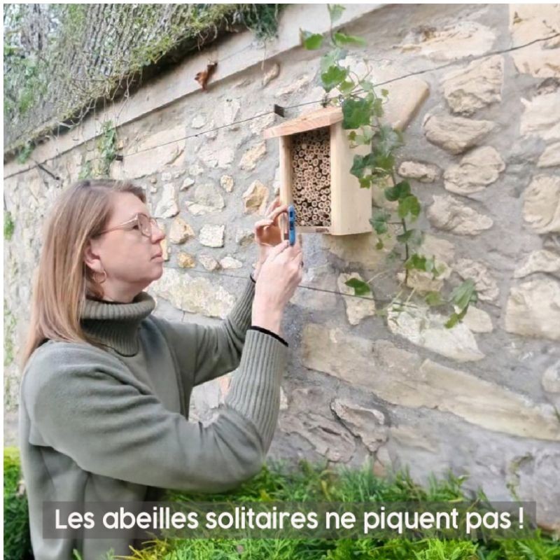 Hôtel à abeilles solitaires "Maya" - Pin Douglas/Epicéa - Nouvelle version Hôtel à abeilles solitaires "Maya" - Pin Douglas/Epicéa - Nouvelle version