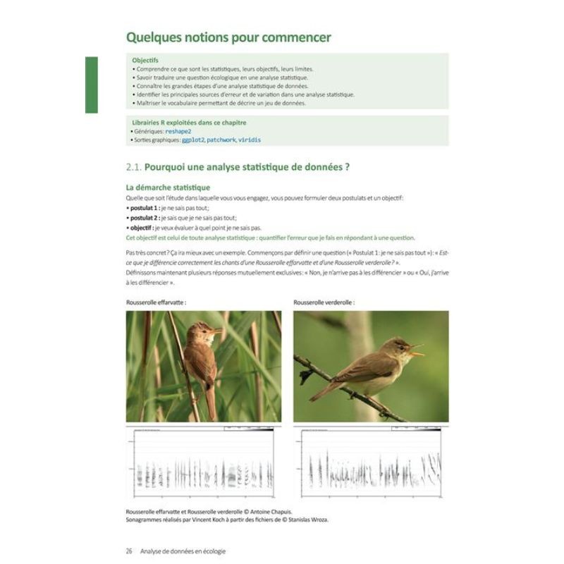 Analyse de données en écologie Analyse de données en écologie