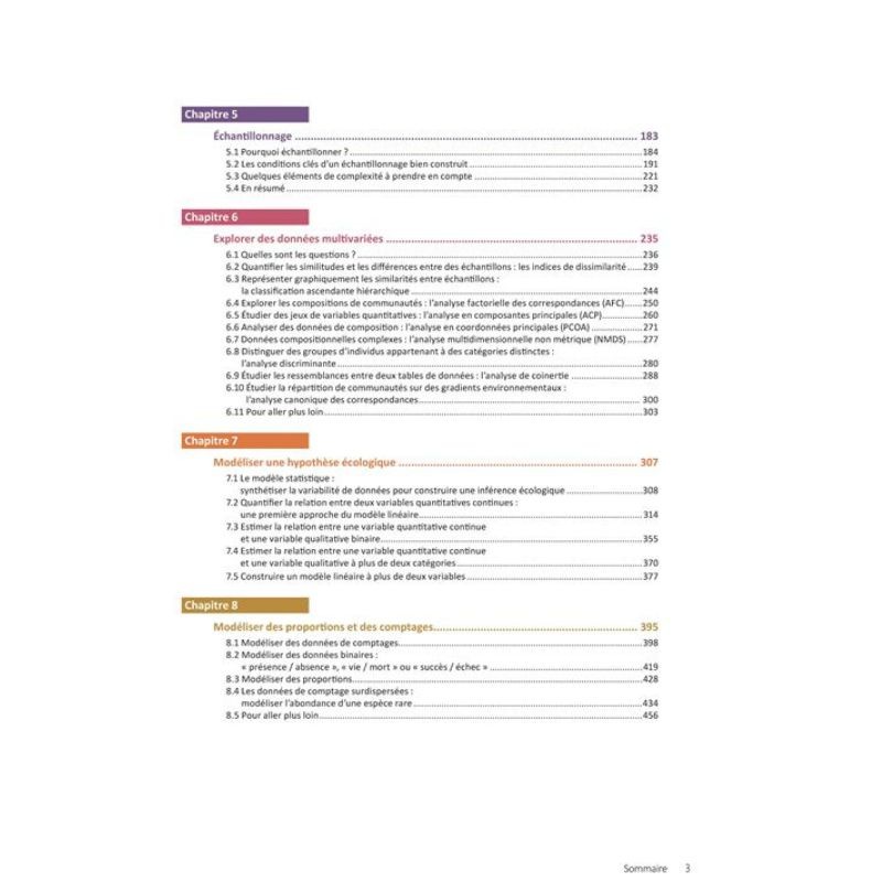 Analyse de données en écologie Analyse de données en écologie