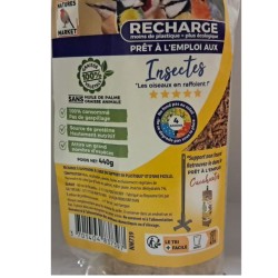 Recharge pour cylindre de graisse végétale "Prêt à l'emploi" aux Insectes