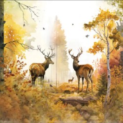 Serviettes "Forêt d'automne" - Cocktail