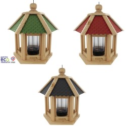 Mangeoire "Gazebo Junior" - Eco Ressource - Toit vert/rouge ou noir
