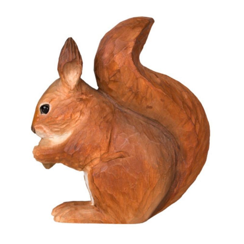 DecoBird Écureuil roux - Statuette en bois