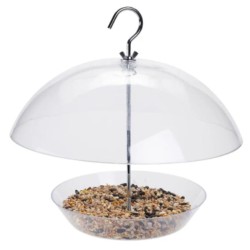 Mangeoire à oiseaux transparente en forme de parapluie