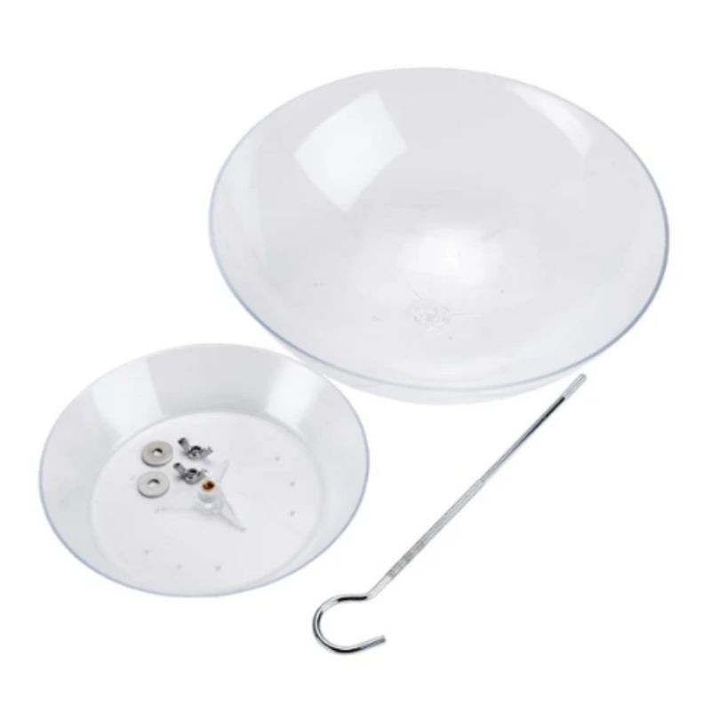 Mangeoire à oiseaux transparente en forme de parapluie