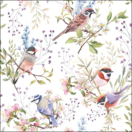 Serviettes "Oiseaux des jardins" - Table