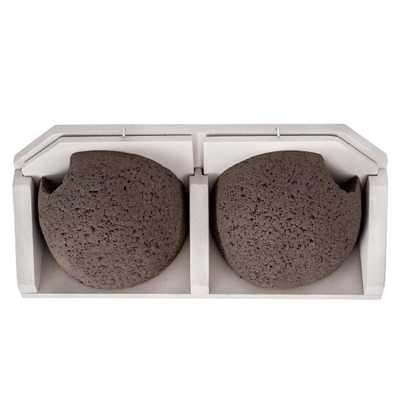 Nichoir amovible pour hirondelles de fenêtre KN HZ 09 - Double - Béton de bois