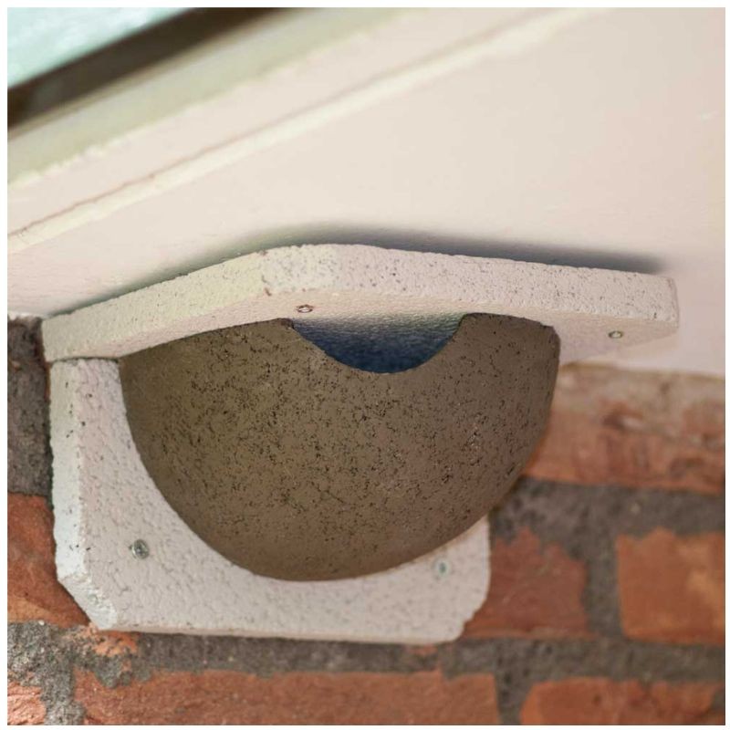 Nichoir pour hirondelles de fenêtre KN HZ 04 - Simple - Entrée gauche - Béton de bois